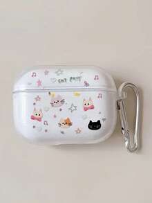 1个可爱猫狗图案透明软壳，兼容苹果1/2代、Pro 3 - 彩色 - 查看 2