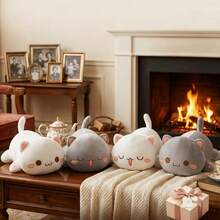 1个可爱睡觉小猫毛绒玩具，儿童卧室小猫毛绒玩具 - 彩色 - 查看 4