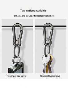 1 pieza Clip de cinturón universal para hombres y mujeres, llavero de metal con doble anillo creativo para llaves de coche, llavero simple - Multicolor - Ver 2