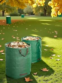 可重复使用的花园垃圾袋,落叶收集袋 - 120/272/300 加仑容量,适用于草坪清洁、垃圾和杂物、落叶、衣物及其他杂物,耐用可折叠设计,结实手柄,非常适合花园清洁和庭院维护,园艺工具,园艺用品,园艺配件,复活节用品,植物用品,草坪和花园耙,室内装饰,室外装饰,储物袋,户外家具套装,庭院家具套装 - 戶外垃圾袋 - 查看 4