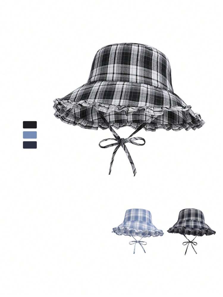 1pc Women's Large Brim Sun Visor Hat, Summer Outdoor Wide Brim Bucket Hat For Sun Protection - Bucket Hat - View 9