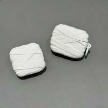 1pc Funny & Cool Bandage Design Silicone Earphone Case - White - View 2