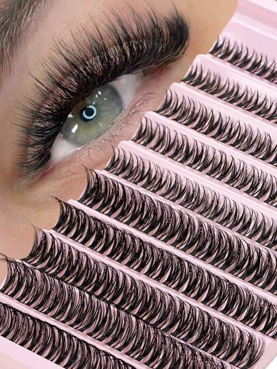 120 Stück C-Curl Künstliche Wimpern, DIY Wimpernverlängerungs-Büschel, zart & leicht, natürlicher & voluminöser DIY Wimperneffekt, Wimpernbüschel, Einzelwimpern, Wimpern, Künstliche Wimpern