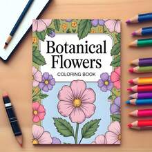 《植物花卉：一本简洁大胆的涂色书》：22幅独特有趣的插图挑战你的思维——独特的艺术设计，创意表达，趣味盎然的艺术作品，万圣节、圣诞节、感恩节礼物佳选，高品质纸张 - 單件 - 查看 4
