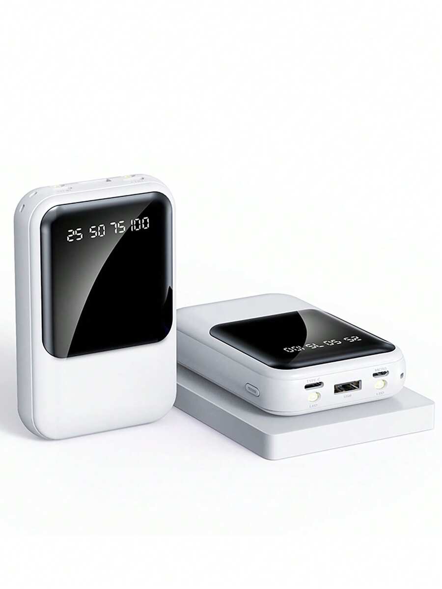 Power Bank Batería Portátil 20000mah YISEN Carga rápida Pantalla LED digital cargador portátil Con Luz LED - Blanco - Ver 1