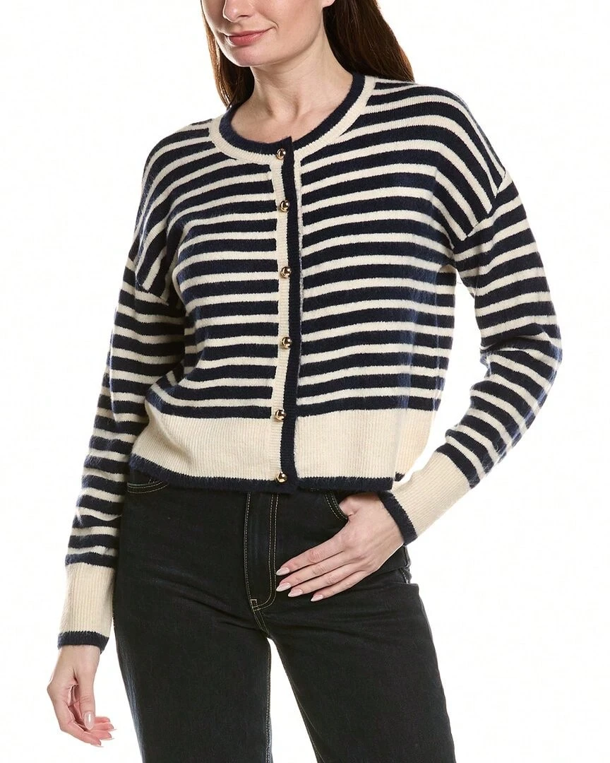 CeCe Stripe Cardigan - Hải quân - Xem 1