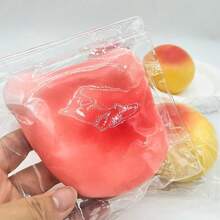 舒缓压力桃子挤压玩具，慢回弹减压多汁桃子挤压软玩具 - 彩色 - 查看 5