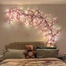 YAIUZGOO 8 modalità di illuminazione Luci a filo LED - Luci a filo, Luci decorative Sakura, Luci per la casa alimentate tramite USB con telecomando, ideali per matrimoni, Natale, San Valentino, Ringraziamento e feste. Illuminazione dall'atmosfera elegante, luce soffusa, decorazione natalizia - Visualizzare 8