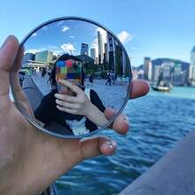 1 pieza Espejo redondo pequeño de viaje para fotografía - Espejo convexo de gran angular para selfies y creación de contenido | Disponible en tamaño grande y pequeño, diseño compacto y reflejo de alta calidad, regalo de viaje perfecto para amigos - A - Ver 6