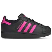 Adidas Originals Superstar II Teenager  Casual Sneakers Black Pink JQ0284 - 玫紅色 - 查看 2