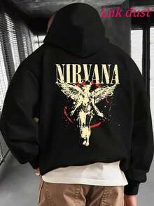 Y2K Men's Hoodie Casual Hoodie, Street Print, 250g Polyester Men's And Women's Clothing Casual And Cozy Hoodies Leyo, Long-Sleeved Hoodie, Versatile Casual Top For Autumn/Winter - 黑色 - 查看 3
