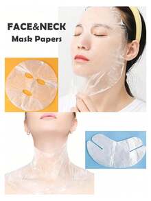 100/200/500/1000片装一次性塑料口罩套，颈贴，透明口罩包装纸，适用于保湿口罩，适合家庭和美发沙龙使用 - 彩色 - 查看 6