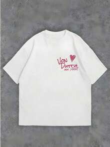 1pcs Women's Double-Sided Printing Von Dutchh Heart Logo With Key And Year 1999 Fabric Soft & Skin-Friendly Unisex Style Gifts For Spring Festival, Valentine's Day, St. Patrick's Day & World Cup-Van Dutch Dragon Print Women T Shirt Classic Americana Style Graphic Tee,Summer Outfits,Vacation Outfits Women,Summer Outfits For Women,Spring Outfits For Women,Summer Tops,St Pattys Day Outfit,Easter Outfit Women - trắng - Xem 2