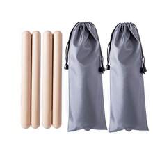 1/2/4/8 Pairs Classical Wooden Castanets Percussion Instrument, 8 Inch Natural Hardwood Rhythm Sticks - Wooden Percussion Instruments - View 7