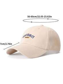 1PC Women's Spring/Summer Unisex Baseball Cap, Sun Protection Hat With Letter Design, Adjustable Outdoor Sports Hat,Beach,Vacation - A - View 2