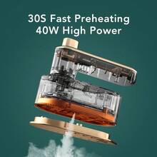 RAF Bàn ủi hơi nước cầm tay - Thiết bị ủi cầm tay - Có tùy chọn USB/Dây nguồn - Bàn ủi hơi nước gia đình - Thích hợp để ủi vải và quần áo, lý tưởng cho ký túc xá sinh viên, căn hộ và phòng trọ - Bàn ủi nhỏ gọn phù hợp với không gian hẹp, ưu đãi đặc biệt cho mùa xuân và mùa thu, dụng cụ ủi quần áo mùa hè. - màu xanh lá - Xem 3