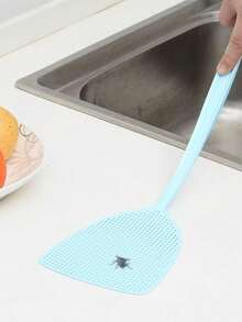 5pcs/3pcs/1pc Random Color Plastic Fly Swatter, Pest Swatter, Insect Swatter, Lightweight And Practical, Suitable For Home Use, Ideal For Repelling Mosquitoes And Flies In Summer. Long Handle, Soft And Flexible, Perfect Choice For Pest Control. Basic School Supplies, Back To School Season, Home Decor, Women's Gift, Men's Gift, Family Gift - Fly Swatter - View 7