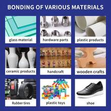 1/2pcs Super Glue, Strong 401 Adhesive, All-Purpose Fast Drying Glue For Plastic, Metal, Ceramic, Glass, Acrylic, Wood, Handcraft, High Temperature Resistant, Shoe Repair, Multi-Functional - Multicolor - View 3