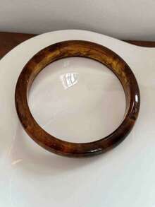 1pc Elegant Resin Marble Texture Vintage Bracelet, Fashionable Minimalist Design, Suitable For Casual Wear In Spring/Summer, Versatile For Daily And Party Occasions Throughout The Year - Multicolor - View 26