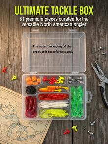 GOTURE 5-Color Soft Worm Fishing Lure Set, TPE High Elasticity Anti-Bite Bionic Maggot Lure, 5 Worm Tails + 3 Lead Heads + 3 Soft Worms, Suitable For Freshwater Lakes, Rivers - Widely Used For Bass, Trout, Perch - Multicolor - View 4