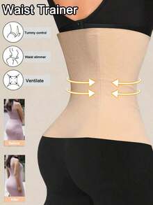 1 Pc Waist Trainer Body Shaper Tummy Slimming Body Shapers Women Corset Women Shapewear Woman Shapewear Women Tummy Control Comfortable Girdle - 杏 - 查看 2