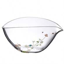 1个透明高硼硅玻璃平底船形耐热茶壶，创意日式平底船形茶具 - 彩色 - 查看 6