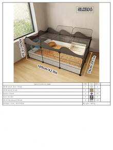 可扩展互锁式宠物游戏围栏，适用于兔子、豚鼠、小猫、小狗和其他小型动物 - 彩色 - 查看 15