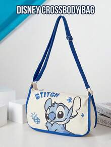 Disney Lilo & Stitch Crossbody Bag for Women & Girls - Cute Canvas Shoulder Purse with Exquisite Stitch Graphic Print, Large Capacity Zipper Closure, Adjustable Strap , Ideal for Casual Daily Use, Travel, School, Shopping, Gifts , Kawaii Anime Inspired pashion Clean - 彩色 - 查看 2