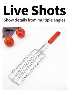 1个香肠夹，多功能烧烤香肠夹，均匀加热，防滑，不锈钢耐热设计，卫生易清洗，适合户外露营、野餐、烧烤，省时省力，适用于各种香肠，夹持稳固，提高烧烤效率，厨房烧烤通用，便携，适合初学者，是制作美味香肠的必备烧烤工具。 - A - 查看 9