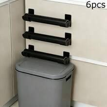 Awaoko 6 Stücke Wandmontierter Müllbeutelhalter Ständer, geeignet für Küche & Wohnzimmer Zuhause, Hängeorganizer für Schranktür, Kunststoff Aufbewahrungsbox, vielseitig platzsparend - Übersicht 10