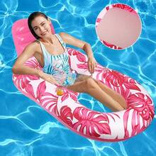 3 chiếc phao hình lá phong màu hồng - Phao nằm thư giãn cỡ lớn dành cho người lớn, có giá để cốc và chỗ để chân, thích hợp cho tiệc tùng, kỳ nghỉ, tắm nắng trên bãi biển, thư giãn trên hồ. - Lớp lót nổi - Xem 6