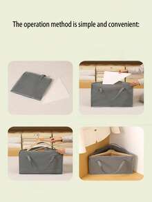 1/2pcs Space-Saving Triangular Handled Storage Bag - Clothes Hanger Organizer, Suitable For Wardrobe, Laundry Area And Drying Rack - Minimalist And Fashionable Closet Organizer, Featuring Triangular Design And Durable Stitching - Multicolor - View 6