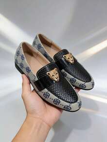 1双2026新款春夏休闲便鞋，英伦风透气平底乐福鞋 - 寶藍色 - 查看 3