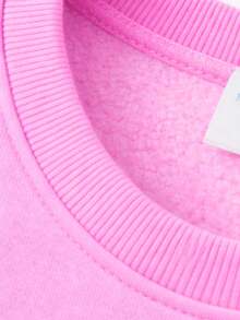 Moletom Infantil Peluciado Feminino – Rosa, Preto, Azul Marinho e Pink – Confortável e Estiloso - Rosa Bebê - Visão 7