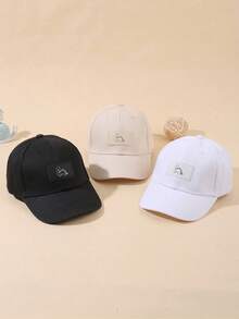 3顶婴儿/幼儿男女通用可爱恐龙图案纯色棒球帽，春夏户外防晒鸭舌帽 - 彩色 - 查看 5