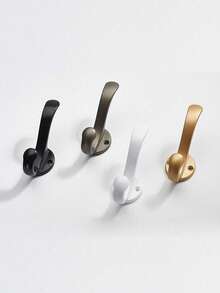 无痕挂钩，超强粘性壁挂式衣钩，重型浴室壁钩，浴室配件，哑光黑 - 彩色 - 查看 7