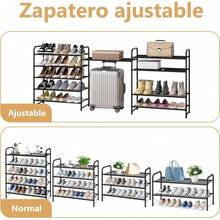 Zapatero de Metal de 2 Niveles, Zapatera, Ahorro de Espacio y Estante versátil, Organizador de Zapato para Almacenar y Guardar Los Zapatos para Entrada,Puerta,Dormitorio,Guardarropa - Zapatero de 2 niveles - Ver 7