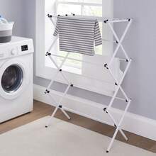 3 Tier Clothes Airer Dryer Metal Laundry Horse Drying Rack Indoor Outdoor Patio - A - View 8