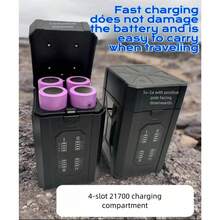 4槽充电器，兼容21700电池（不含电池），智能快速充电，不损坏电池，即插即用。 - 充電盒(不含電池) - 查看 11