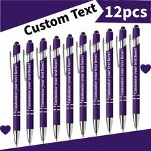 12pcs Personalized Metal Pen With Stylus - Customized Logo/Name/Text - Retractable Ballpoint Pen, Durable Metal Structure, Ergonomic Grip - Ideal Office Gift - Multicolor - View 18
