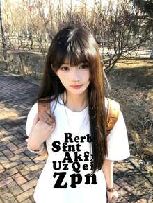 Áo thun nữ tay ngắn cổ tròn bằng chất liệu cotton nguyên chất, kiểu dáng mùa hè mới, dáng rộng thoải mái. - trắng - Xem 5