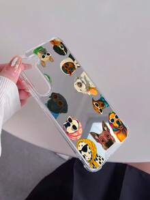可爱狗狗图案镜面防摔手机套，兼容 13/11/17/17 Pro/16/14/15/15 Pro/15 Plus/15 Pro Max/7 Plus/8 Plus/X/Xs Max/Xr/11 Pro/12 Pro/13 Pro/14 Pro/12 Mini/13 Mini/11 Pro Max/12 Pro Max/13 Pro Max/14 Pro Max/14 Plus/17 Pro Max/17 Air/6/6s Plus/7/8/16 Pro/16 Plus/16 Pro Max/SE2/17 Pro Max 和三星手机Galaxy/A54/A14/A12/A13/A15/A32/A33/A24/A52S/S20/S21/S22/S23/S24/S23Plus/S24ultra/S25/A15/A33/A23 - 彩色 - 查看 4