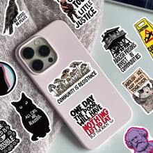 50 pezzi Adesivi creativi radicali, per laptop, computer, custodie per telefono, chitarra, scrivania, borraccia, valigia, skateboard, frigorifero, materiale per decorazione taccuino personalizzato - Multicolore - Visualizzare 7