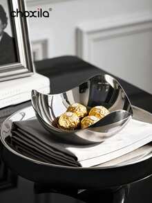 1个304不锈钢优雅甜点碗 - 可用作零食碗、甜点杯、燕麦沙拉碗、早餐碗、托盘、水果盘，花瓣造型设计，适合作为返校礼物，也适用于客厅、卧室、办公室、露营、酒店、学校和其他场合。 - 甜點盤 - 查看 4