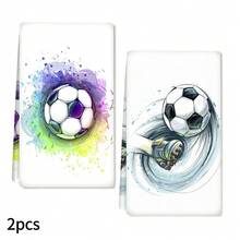 2/4/6 piezas Juego, Paños de cocina con estampados temáticos de partidos de fútbol, Paños modernos de microfibra súper absorbentes, Paños de té para cocinar y hornear, Paños de limpieza, Toallas de mano, Muy suaves y absorbentes, Decoración de cocina, Regalos para vecinos, madres, cumpleaños, inauguración de la casa para amigos, Artículos esenciales de cocina, Necesidades diarias - Multicolor - Ver 13