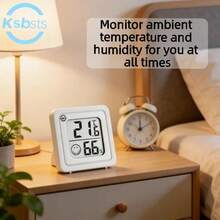 White Temperature & Humidity Monitor, Comfort Display, High Precision, Easy-To-Read LCD Screen, Auto Shut-Off, Durable ABS Material, Suitable For Home And Office Use - Applicable To 100 Scenarios - View 6
