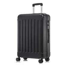 YONSLY Hard Shell Suitcase 16/20/24/28 Inches With 4 360° Wheels Sturdy Double Zipper Combination Lock Mesh Pocket Soft Rubber Handle Travel Suitcase - 黑色 - 查看 11