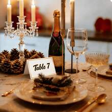 25/50 Pcs Place Cards For Table Setting, 2" X 3.5" Elegant Name Placecards With Gold Foil Border For Wedding & Dinner Party, Printable Food Labels For Party Buffet - A - View 5