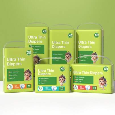 Baby Waistband Pants With Big Ears, Disposable Baby Diapers, Comfortable And Hypoallergenic.