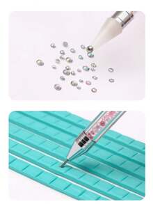 Crystal Handle Rhinestone Picker Tool, Double-Ended Dotting Pen, Suitable For Nail Art And Jewelry Setting - Multicolor - View 6